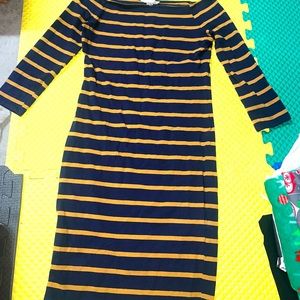 Off the shoulder striped dress